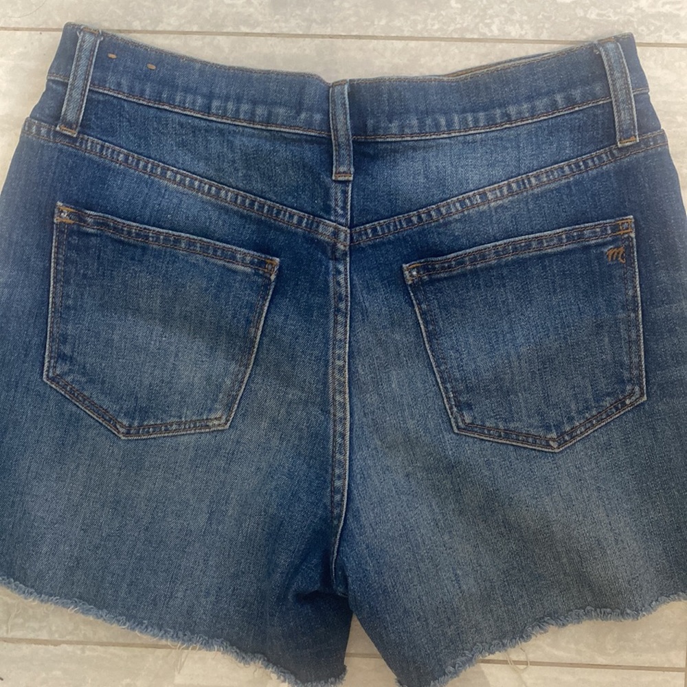 Madewell denim high waisted jean shorts size 27 dark jeans - Picture 2 of 4